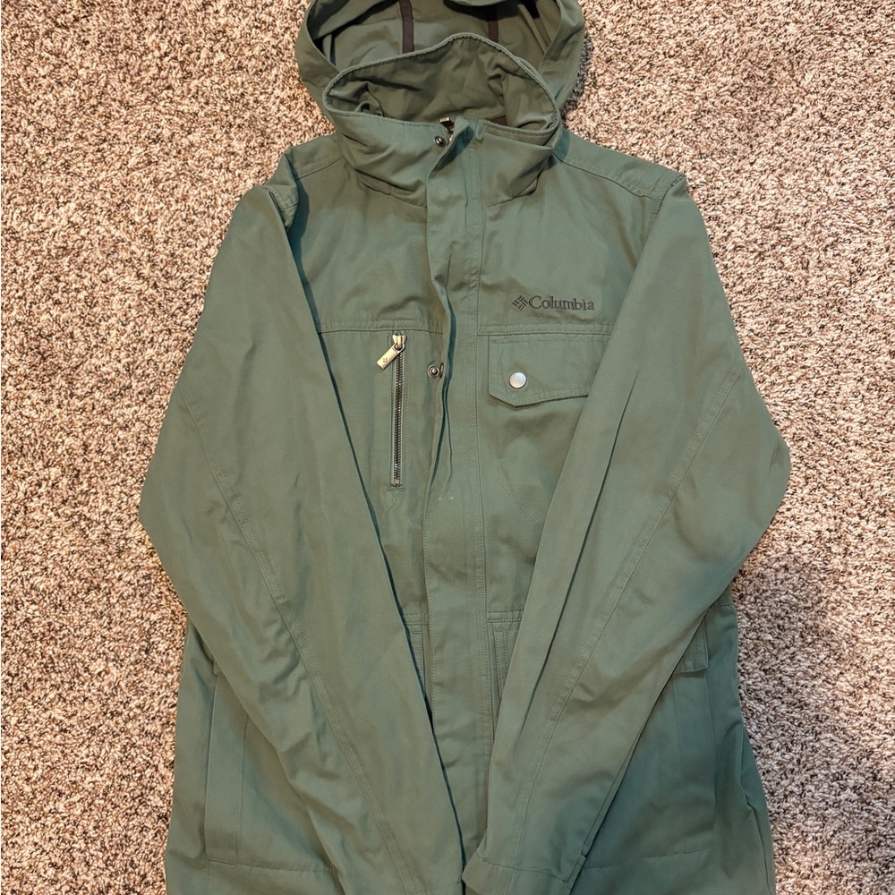 Columbia Women's Olive Hooded Raincoat